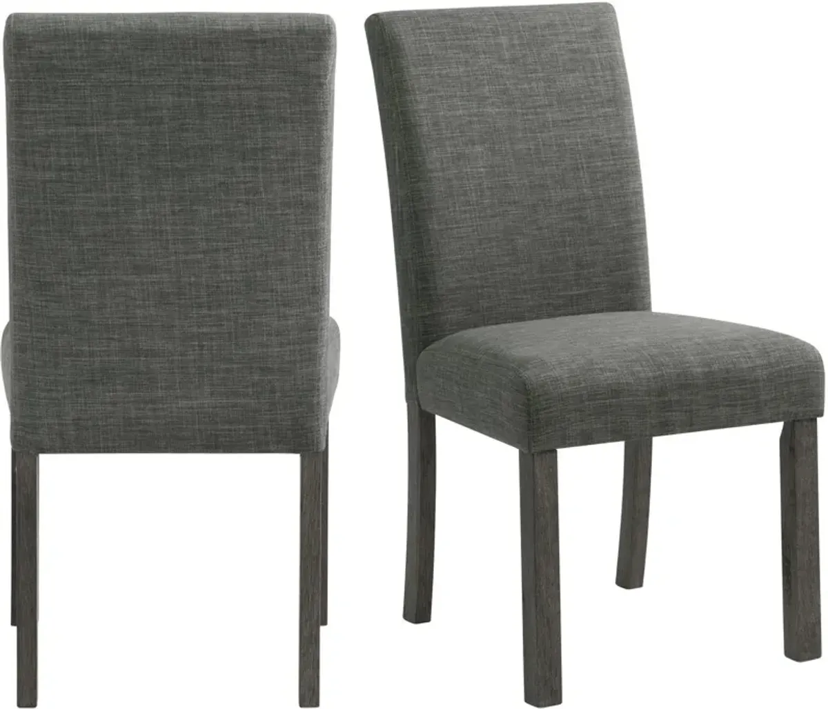 Mirabelle Set of 2 Dining Chairs - Charcoal