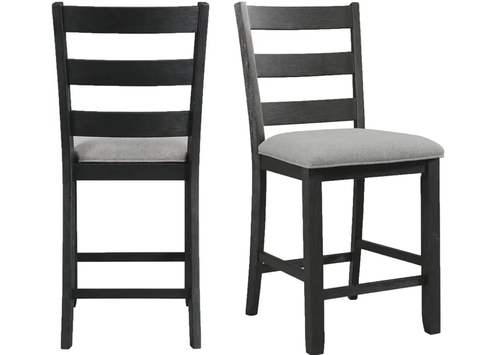 Emmaline Set of 2 Counter-Height Stools - Black