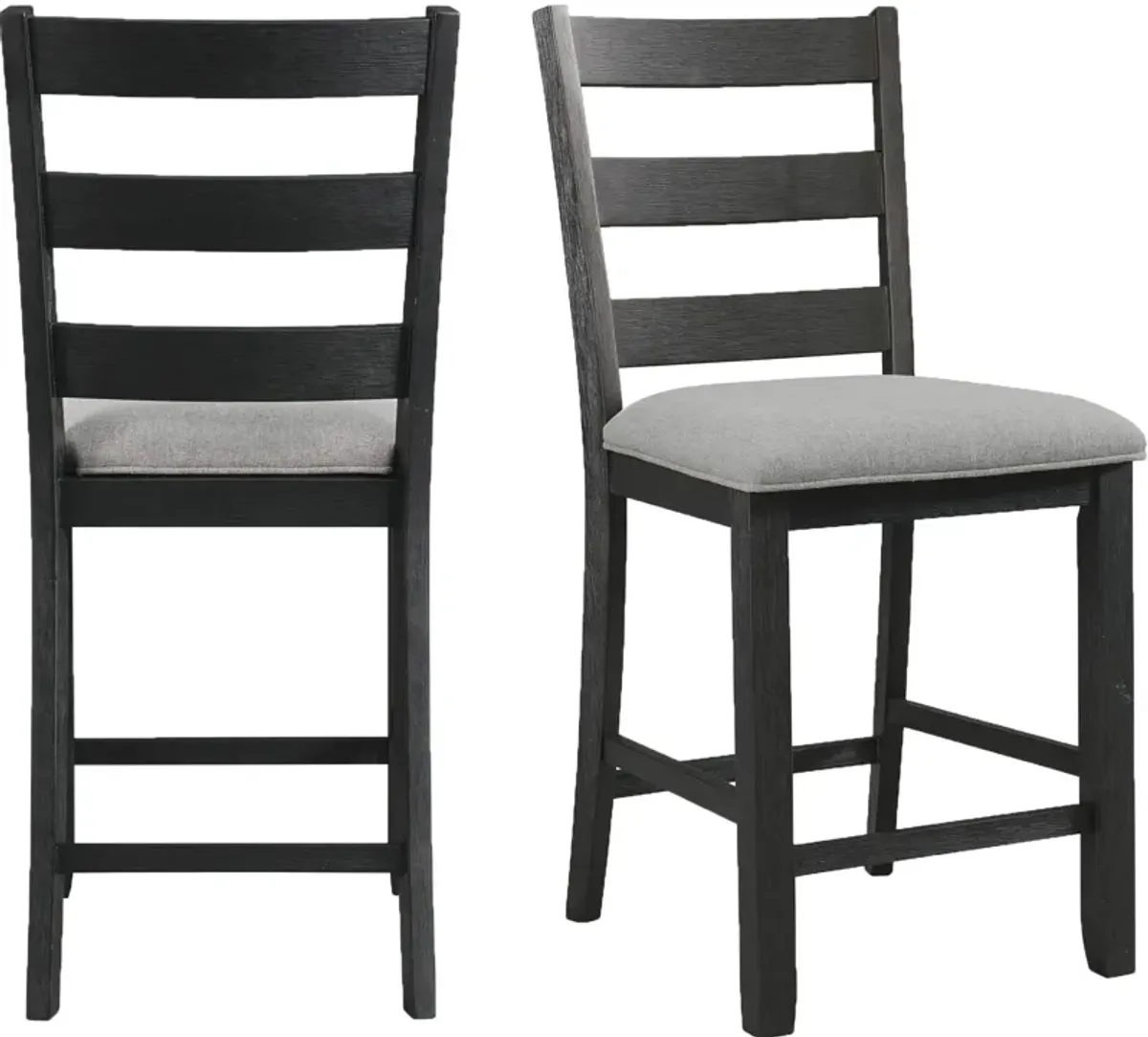 Emmaline Set of 2 Counter-Height Stools - Black