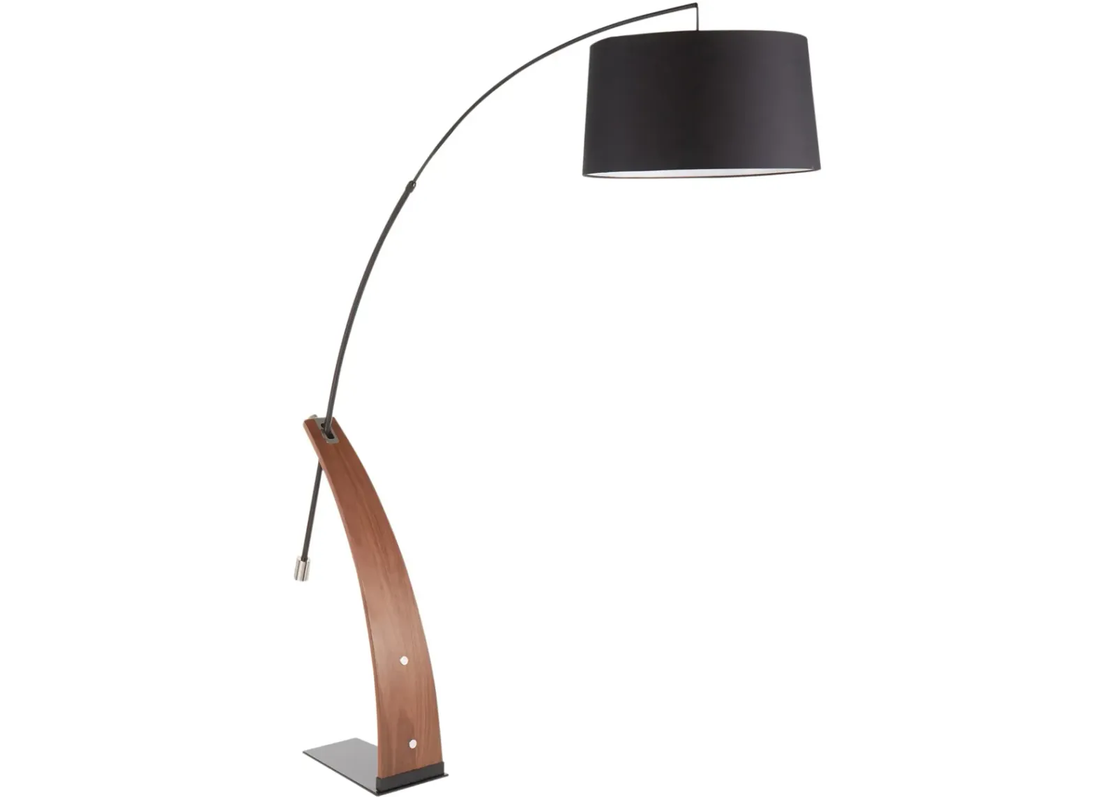 Augie 74'' Floor Lamp - Walnut/Black