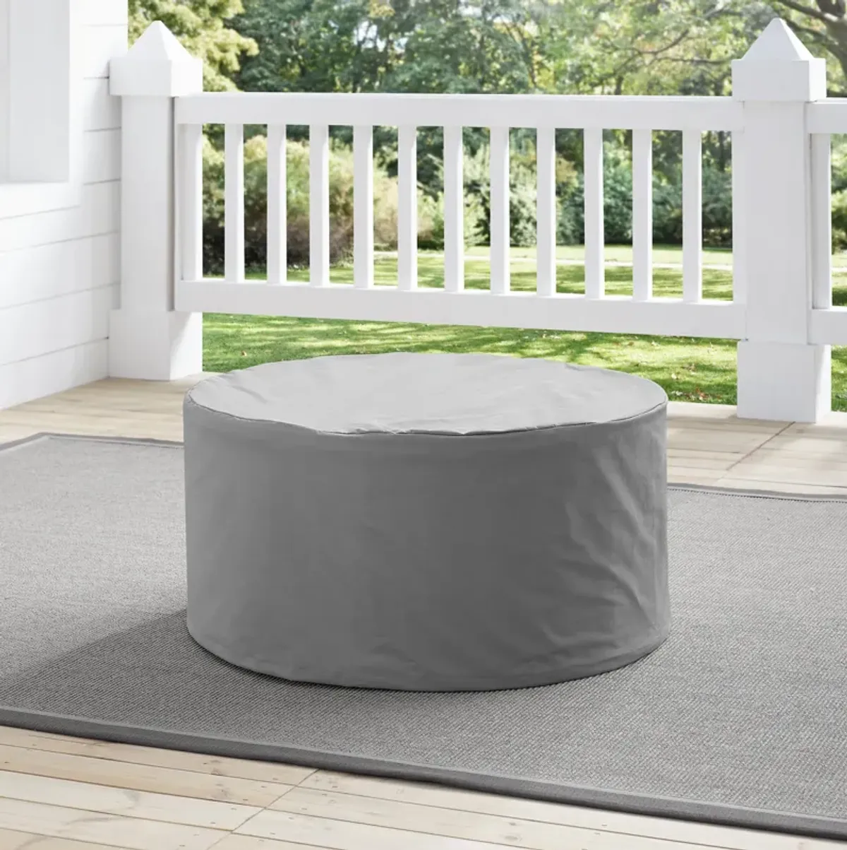 Outdoor Round Table Cover - Gray