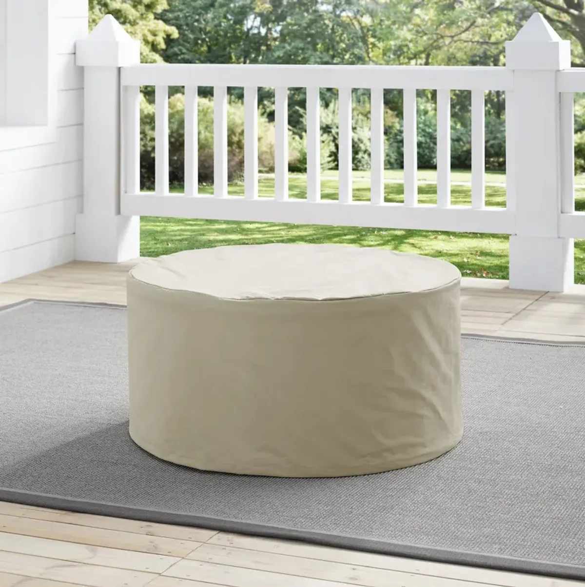 Outdoor Round Table Cover - Tan