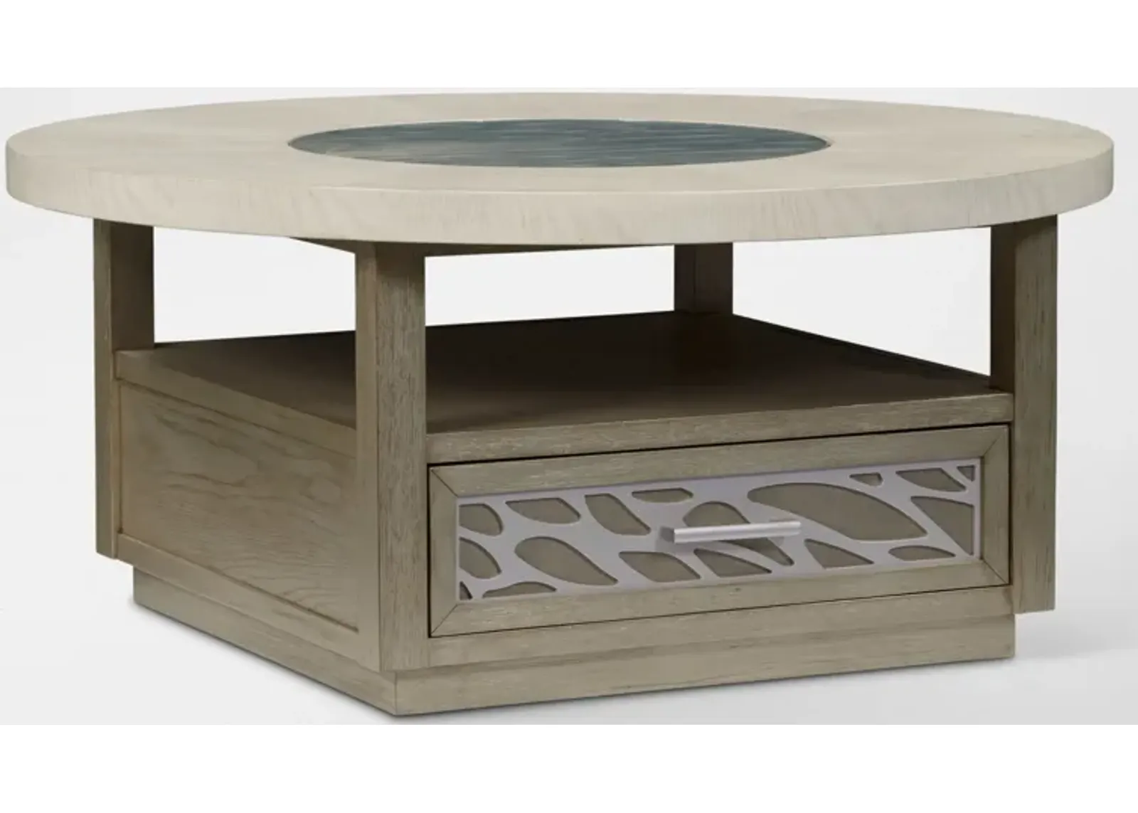 Olivia Round Coffee Table - Pearl