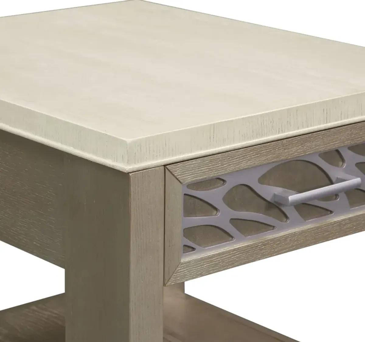 Olivia End Table - Pearl