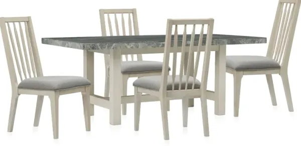 Nova Coast Dining Table and 4 Spindle-Back Chairs
