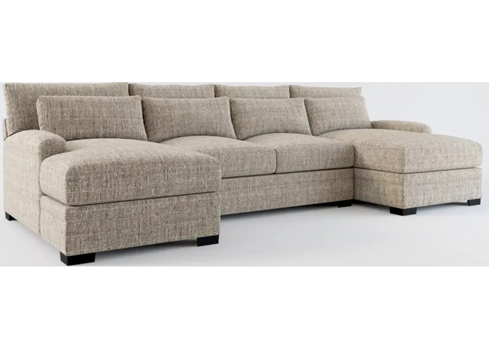 Winston Hybrid Comfort 3-Piece Sectional with Dual Chaise - Mason Flint