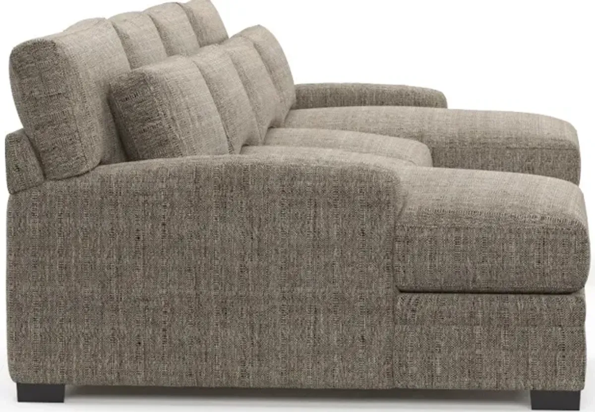 Winston Foam Comfort 3-Piece Sectional with Dual Chaise - Mason Flint