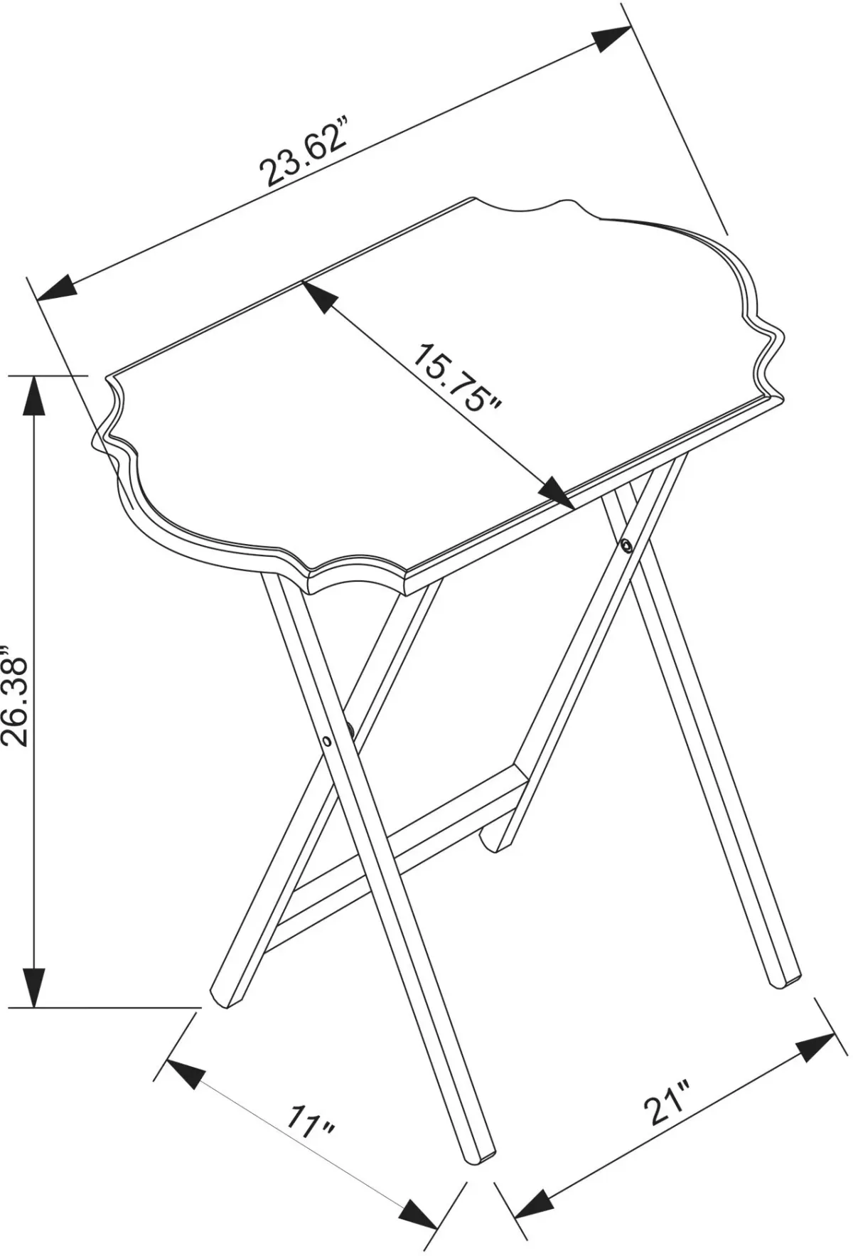 Cordelia Set of 2 Tray Tables - Espresso