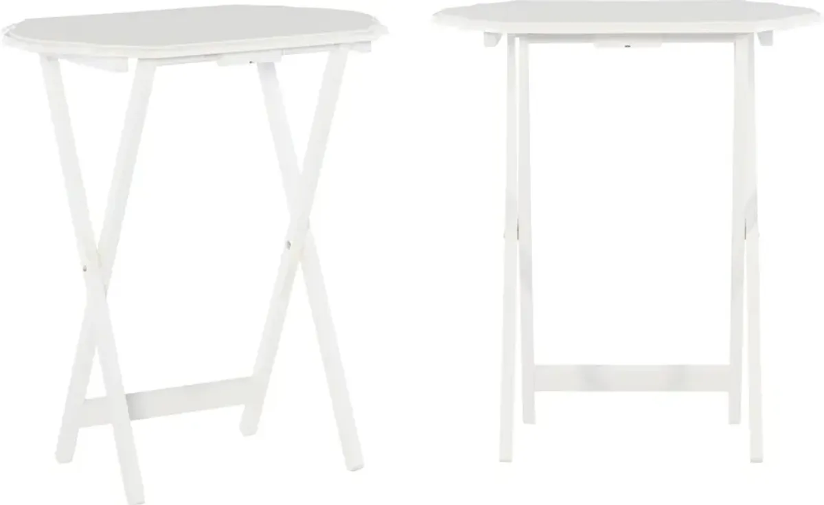 Cordelia Set of 2 Tray Tables - White