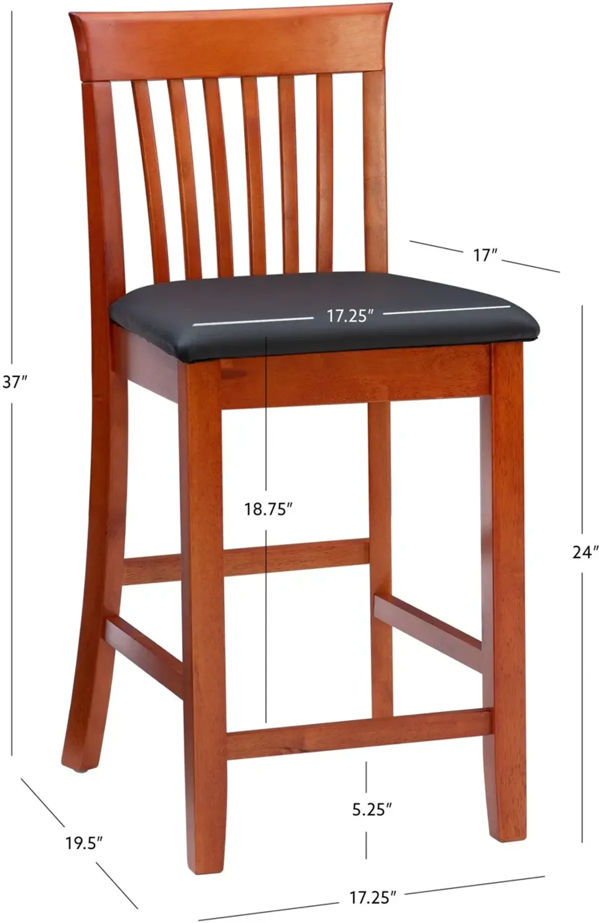 Damian Counter-Height Stool - Cherry