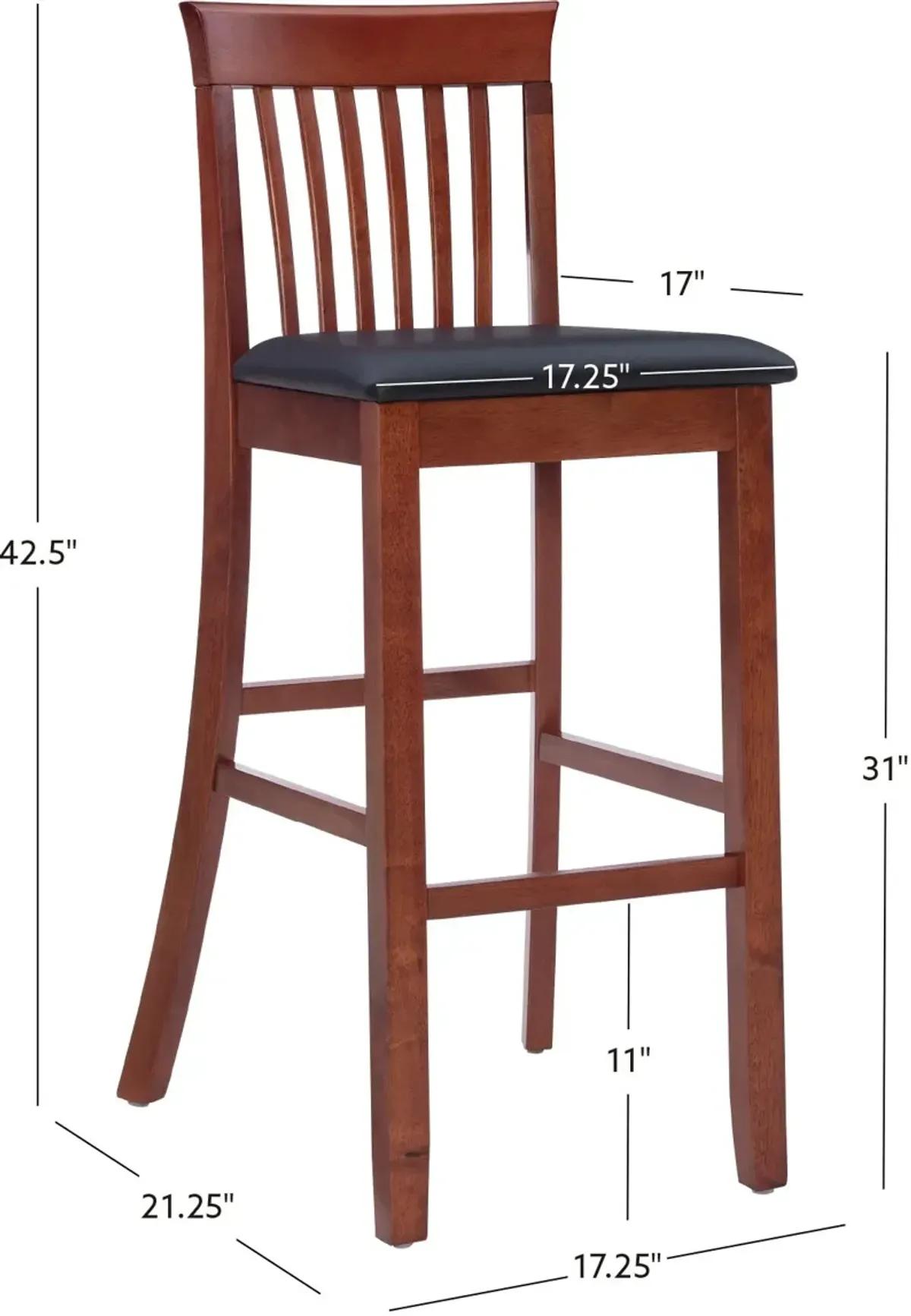 Damian Bar Stool - Cherry