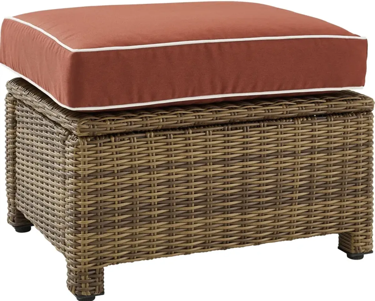 Destin Outdoor Ottoman - Sangria