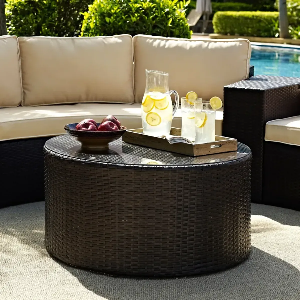 Huntington Outdoor Coffee Table - Brown