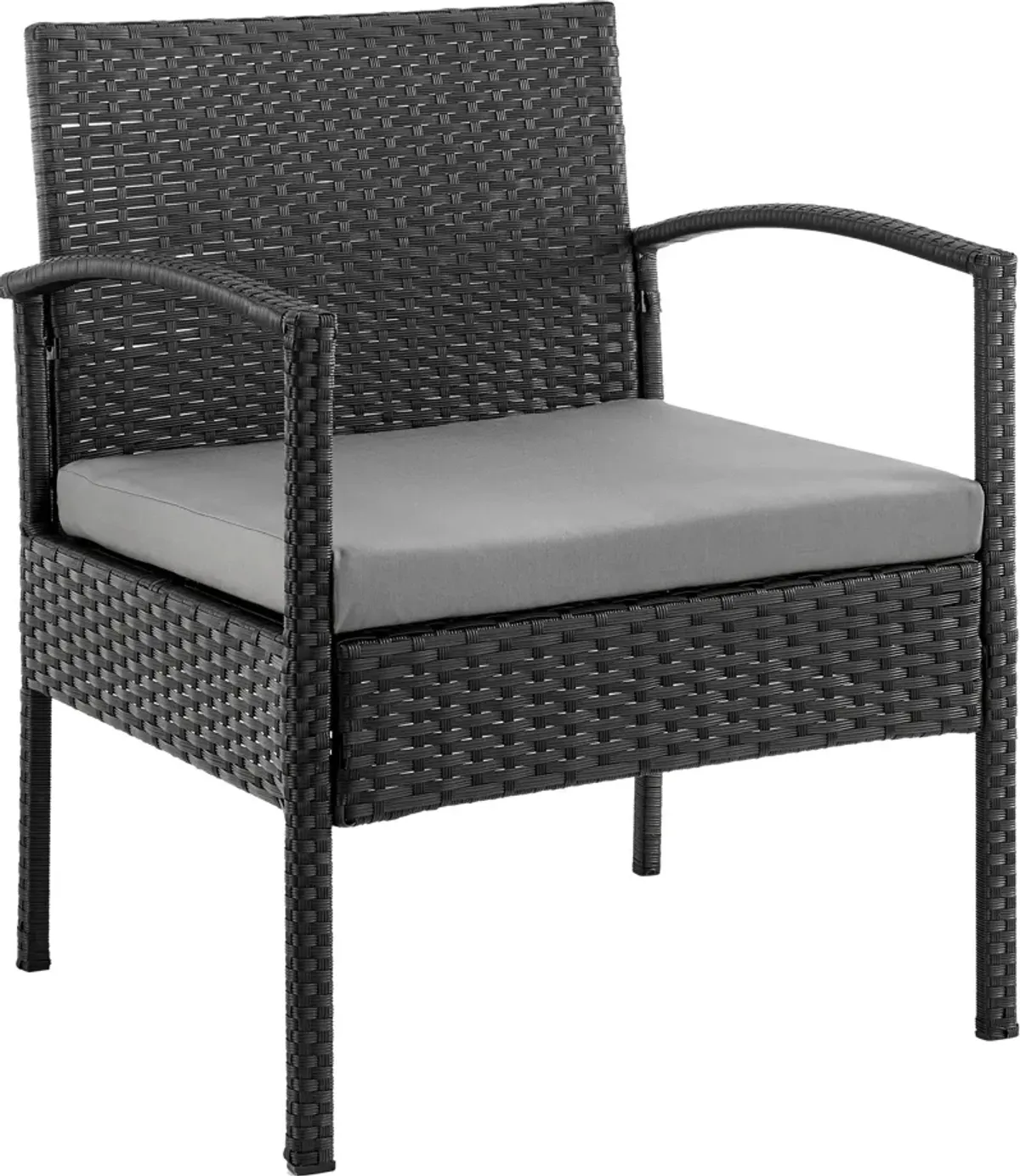 Portland Outdoor Loveseat, Set of 2 Chairs and Coffee Table - Gray