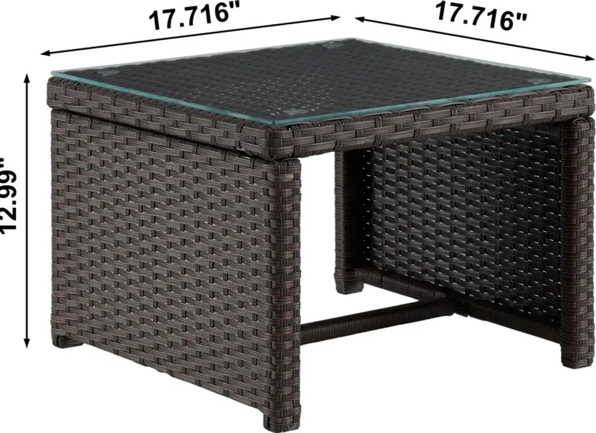 Houston Outdoor Sectional and Coffee Table - Gray