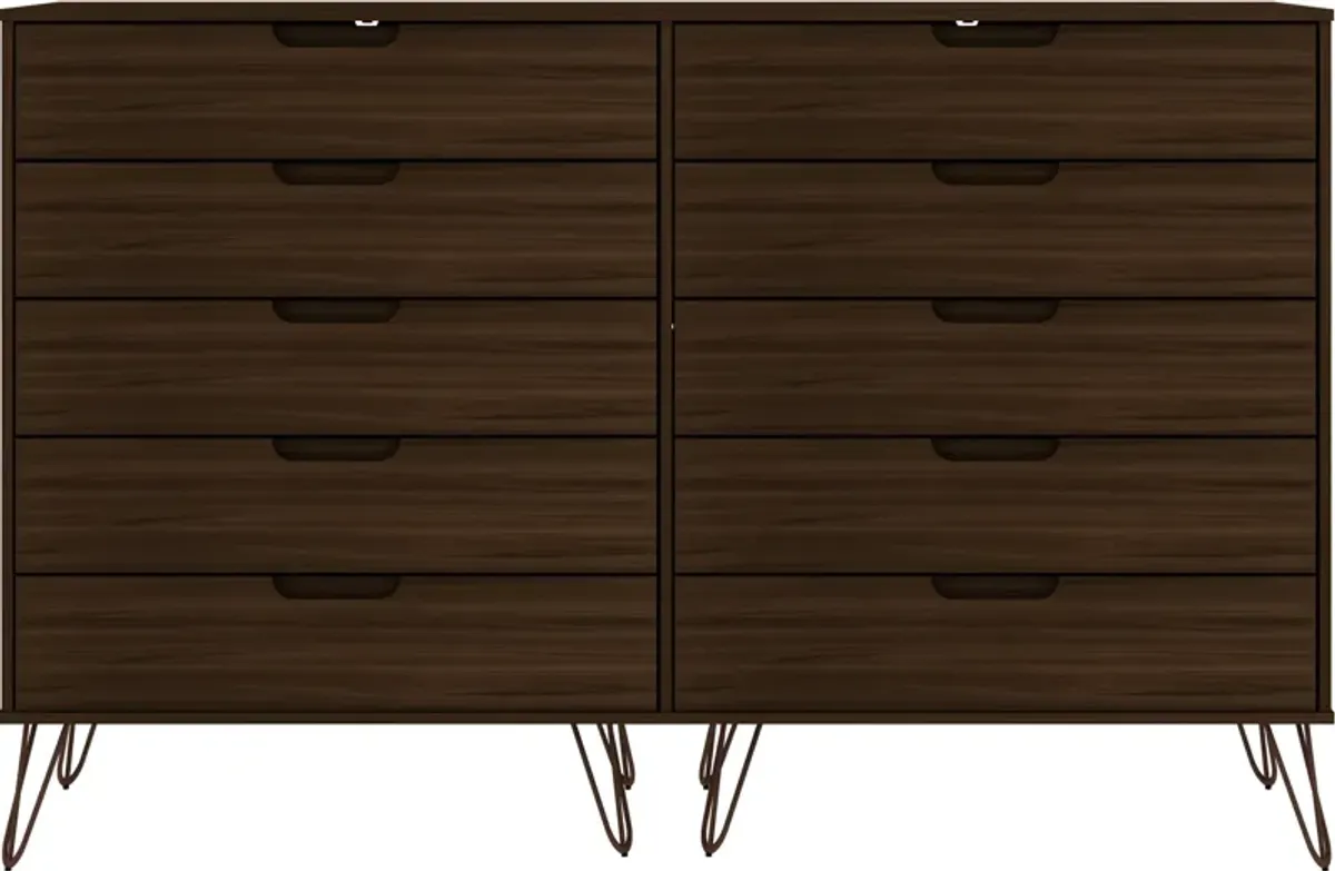 Harvard 10 Drawer Dresser - Brown