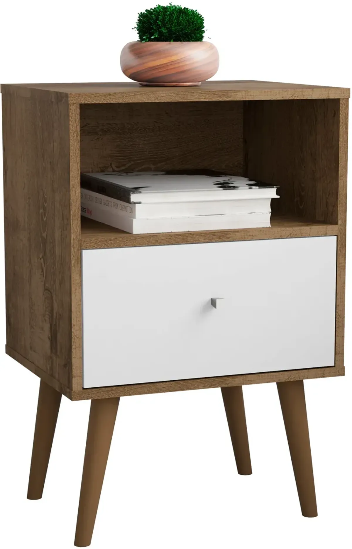 Webb Nightstand - Brown/White