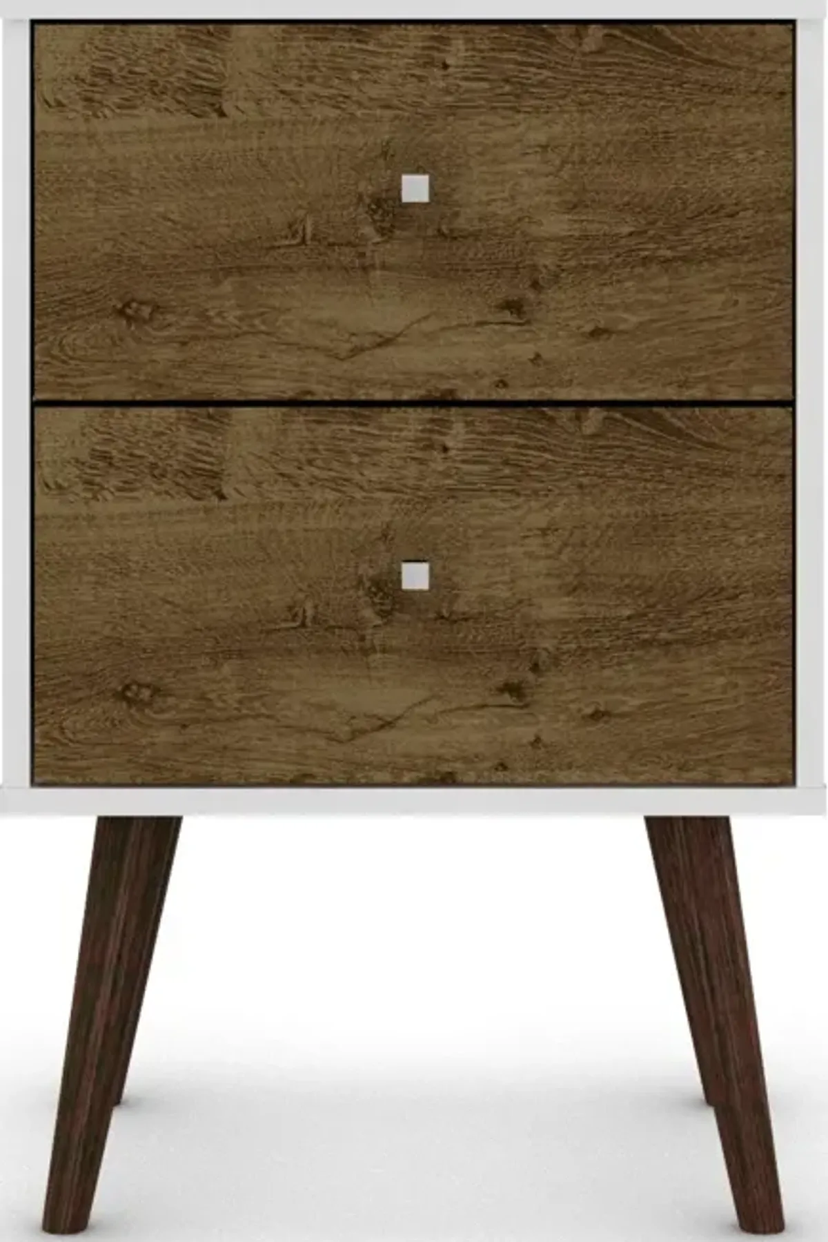 Webb 2 Drawer Nightstand - White/Brown