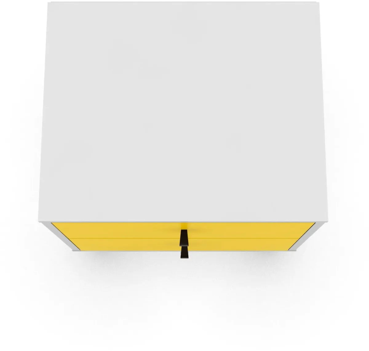 Webb 2 Drawer Nightstand - White/Yellow