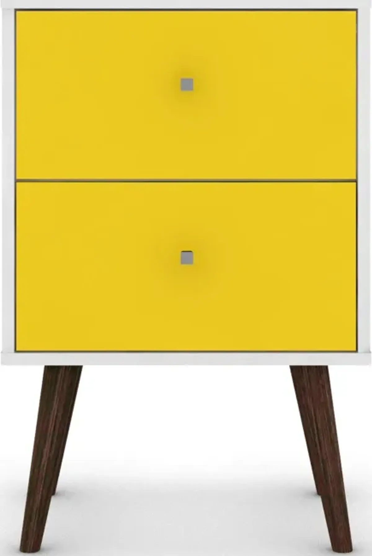 Webb 2 Drawer Nightstand - White/Yellow