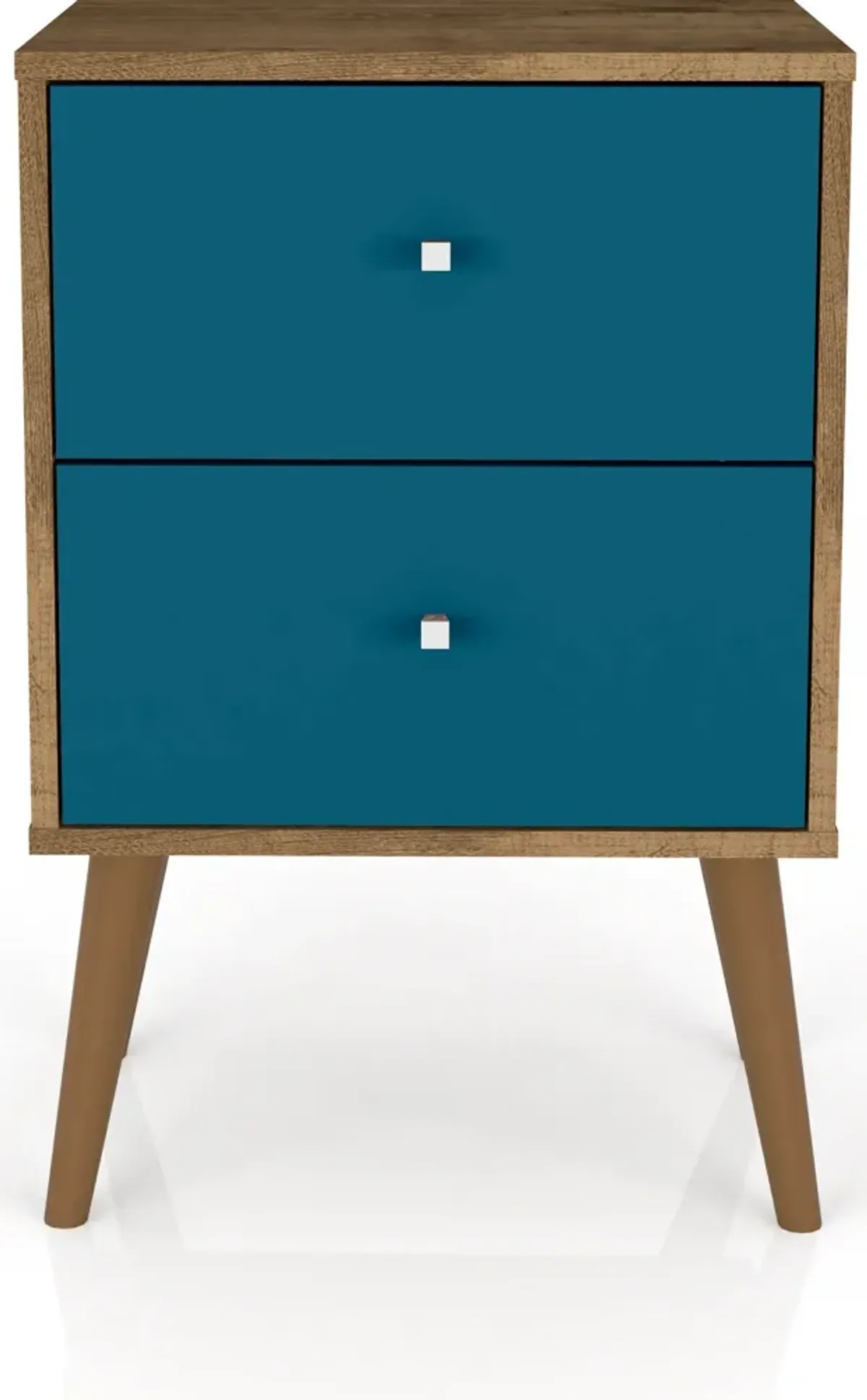 Webb 2 Drawer Nightstand - Brown/Blue