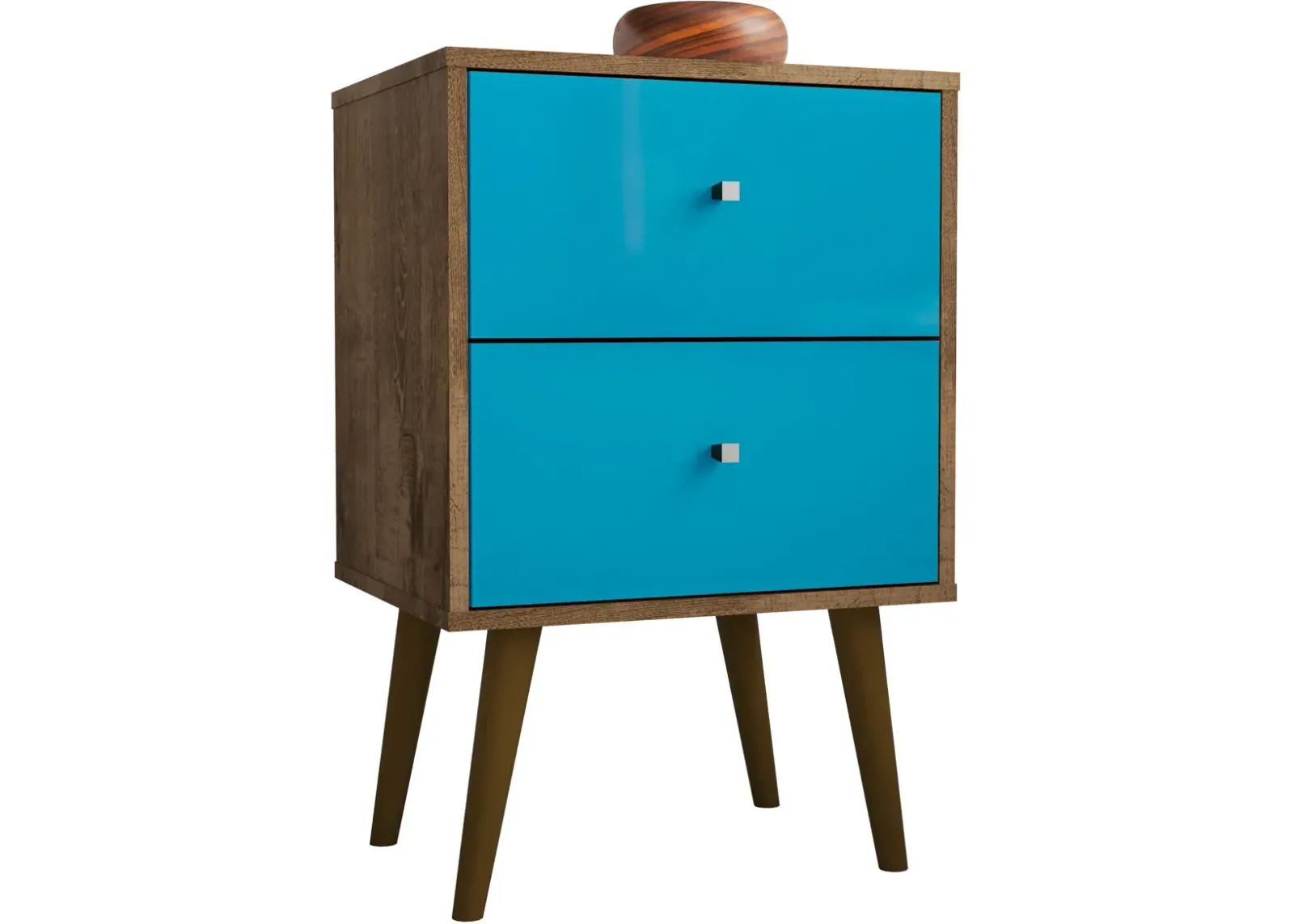 Webb 2 Drawer Nightstand - Brown/Blue