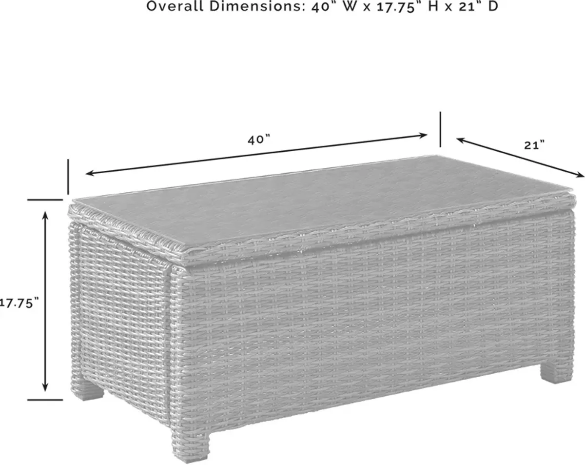 Destin Outdoor Loveseat, 2 Chairs and Coffee Table Set - Brown/Gray