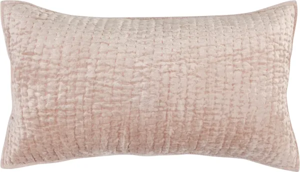 Bari Velvet Queen Quilt Set - Pink