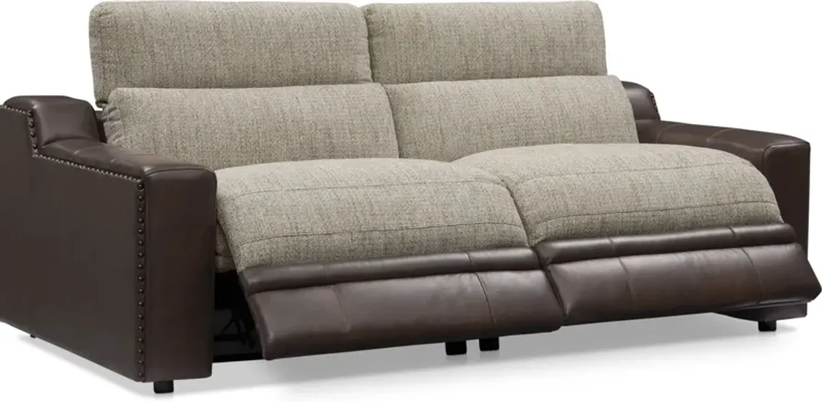 Bridgeport 2-Piece Dual-Power Reclining Sofa - Brown