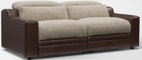 Bridgeport 2-Piece Dual-Power Reclining Sofa - Brown