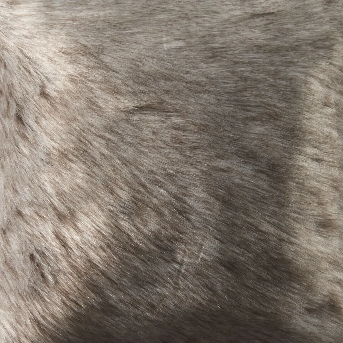 Faux Fur Bolster Pillow - Wolf Gray