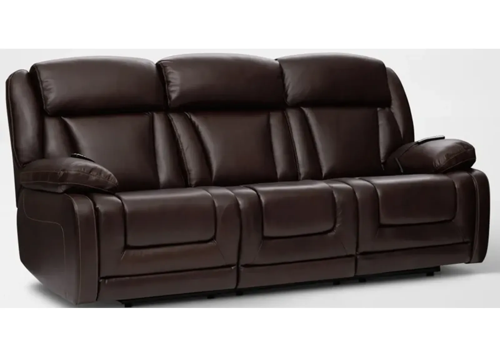 Palermo Triple-Power Reclining Sofa - Brown