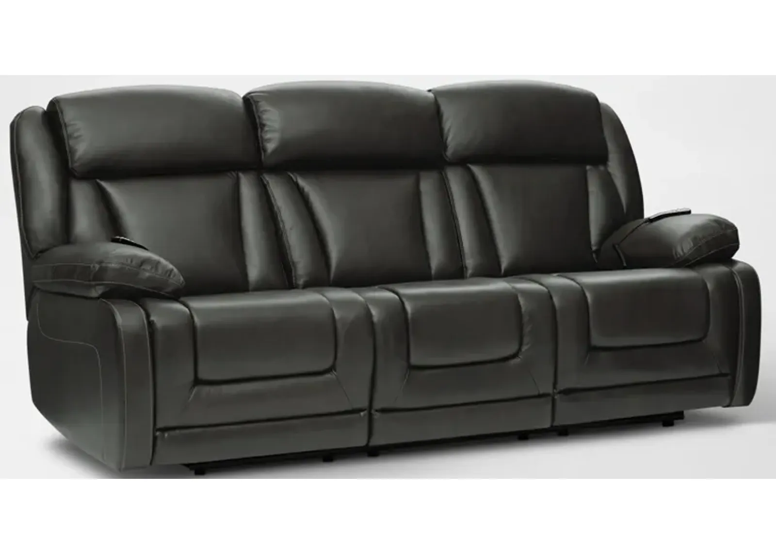 Palermo Triple-Power Reclining Sofa - Gray