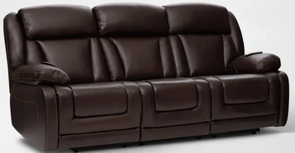 Palermo Triple-Power Reclining Sofa and Recliner Set - Brown