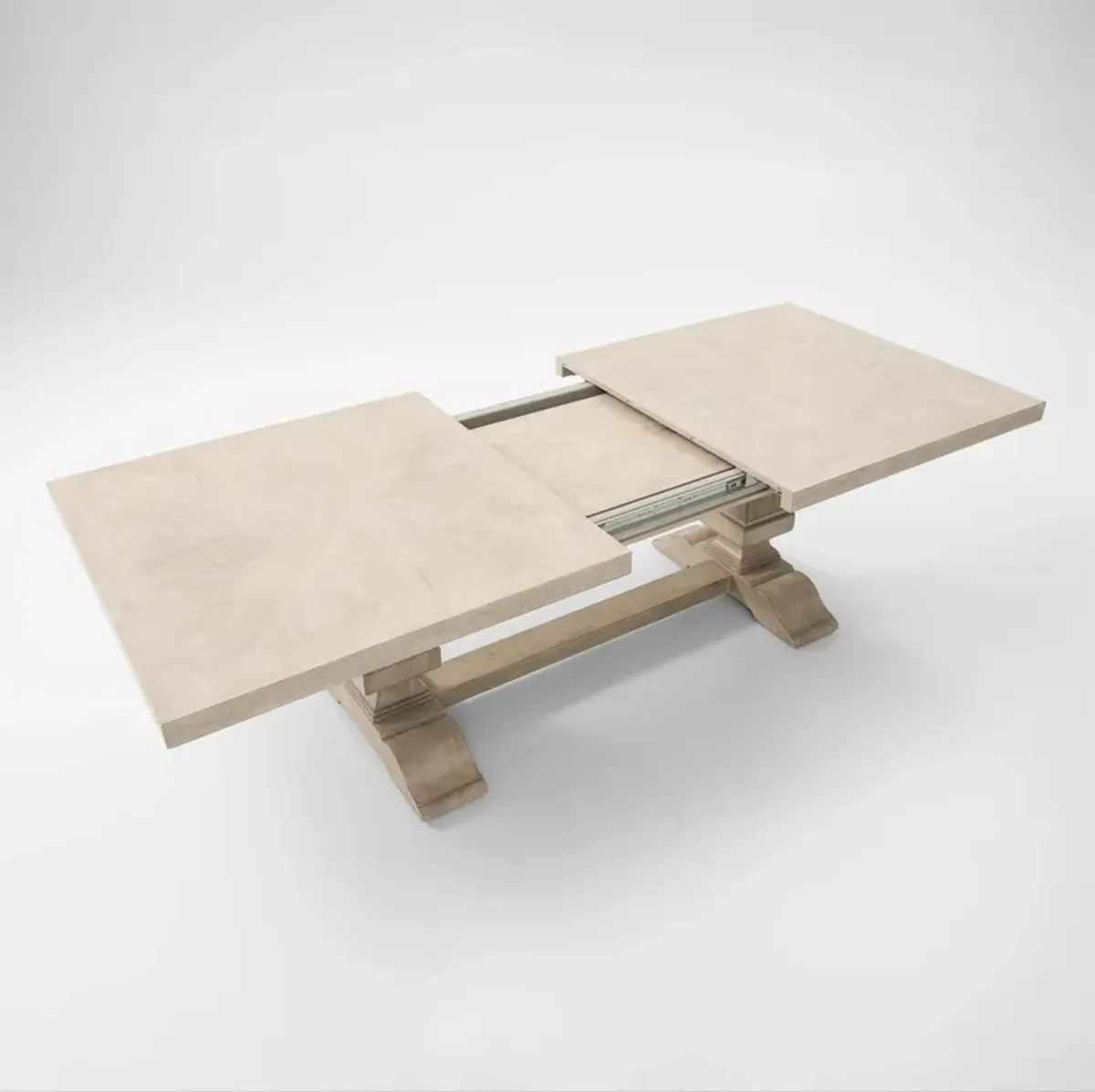 Asheville Rectangle Extendable Dining Table with 4 Splat-Back Side Chairs and 2 Host Chairs - Sandst
