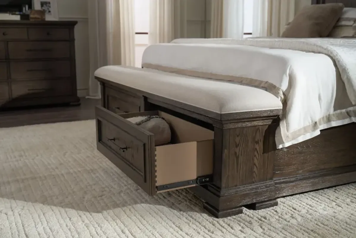 Asheville Queen Storage Bed - Tobacco