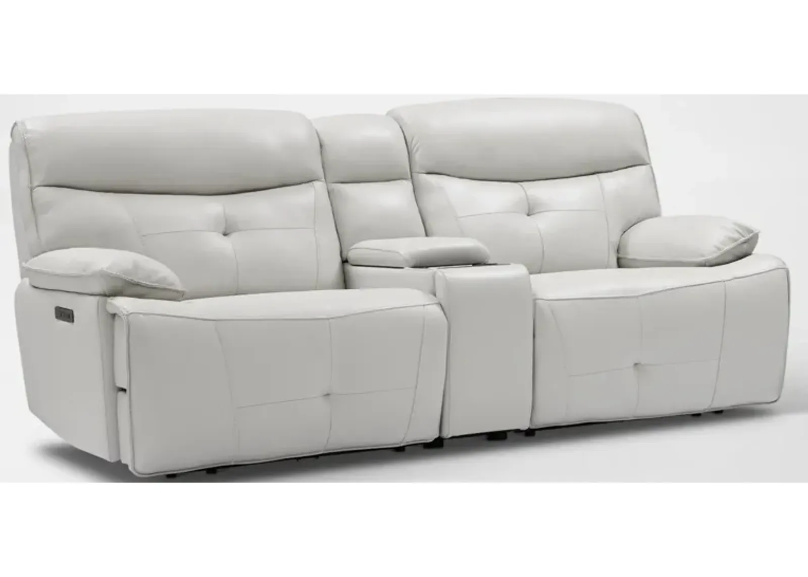 Westgate 3-Piece Dual-Power Loveseat with Console - Fog