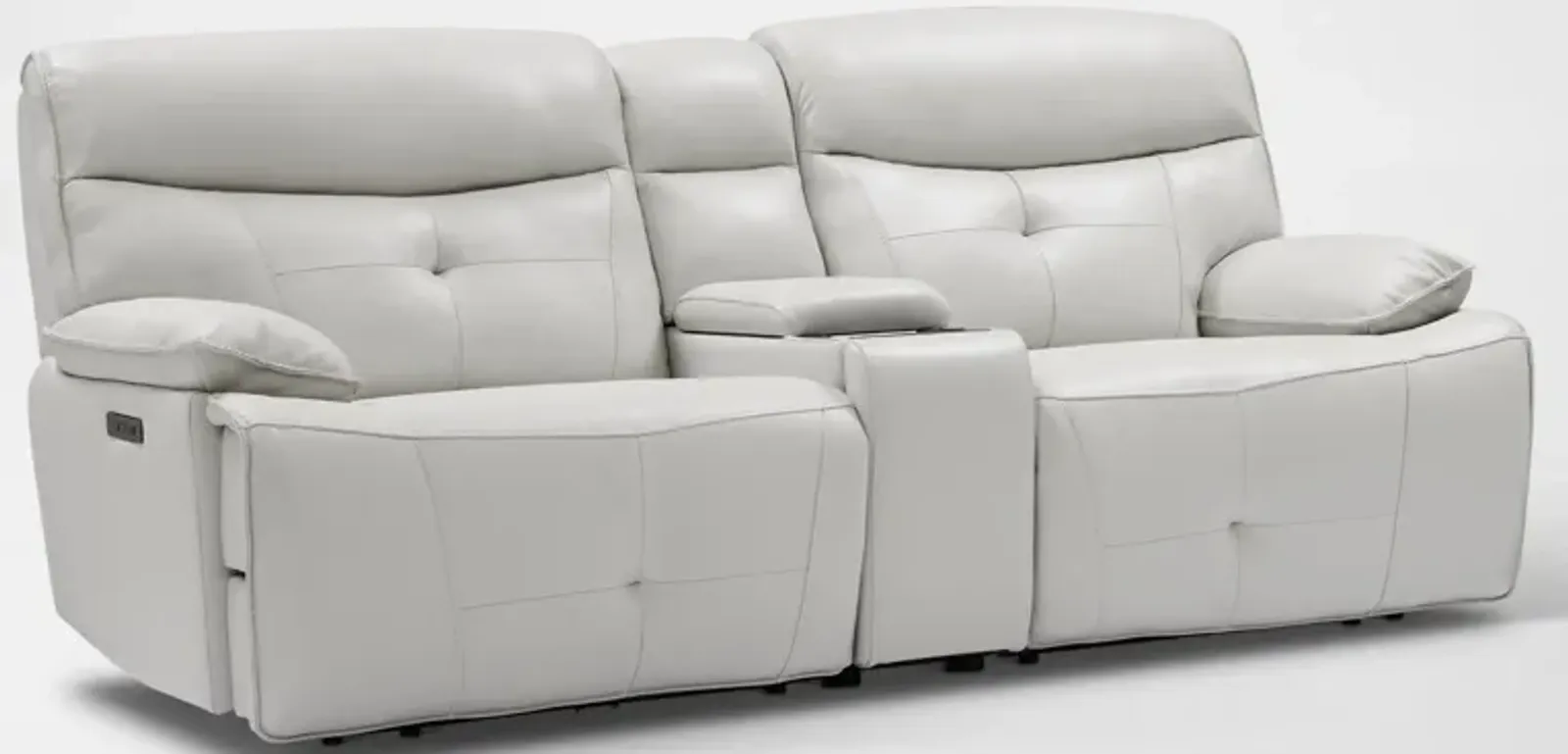 Westgate 3-Piece Dual-Power Loveseat with Console - Fog