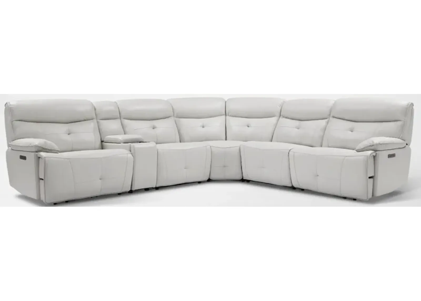 Westgate 6-Piece Dual-Power Sectional with Console - Fog