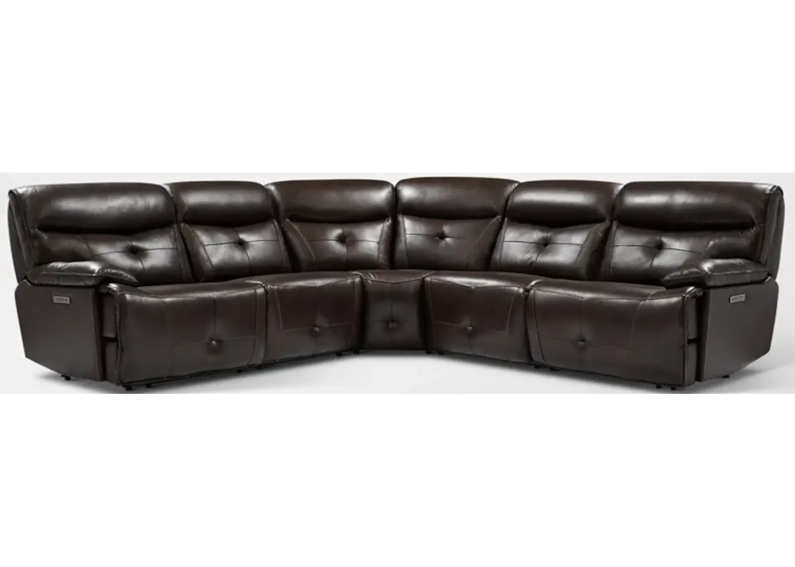 Westgate 5-Piece Dual-Power Sectional - Brown