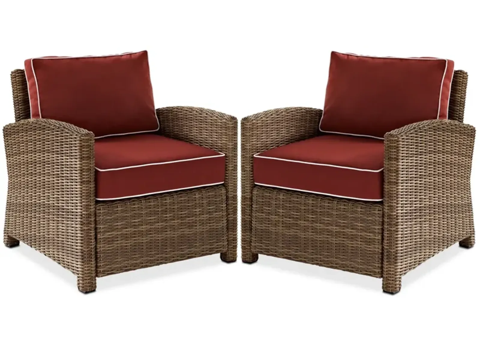 Destin Set of 2 Outdoor Chairs - Sangria