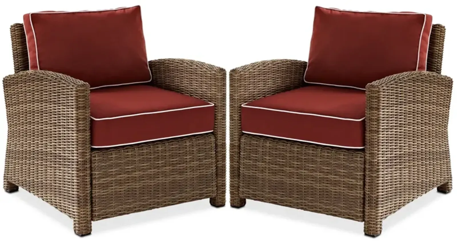 Destin Set of 2 Outdoor Chairs - Sangria