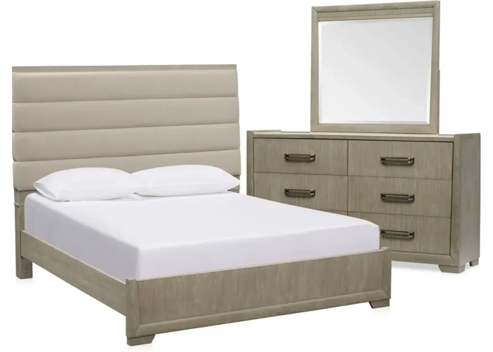 Wilshire 5-Piece Queen Bedroom Set with Dresser and Mirror