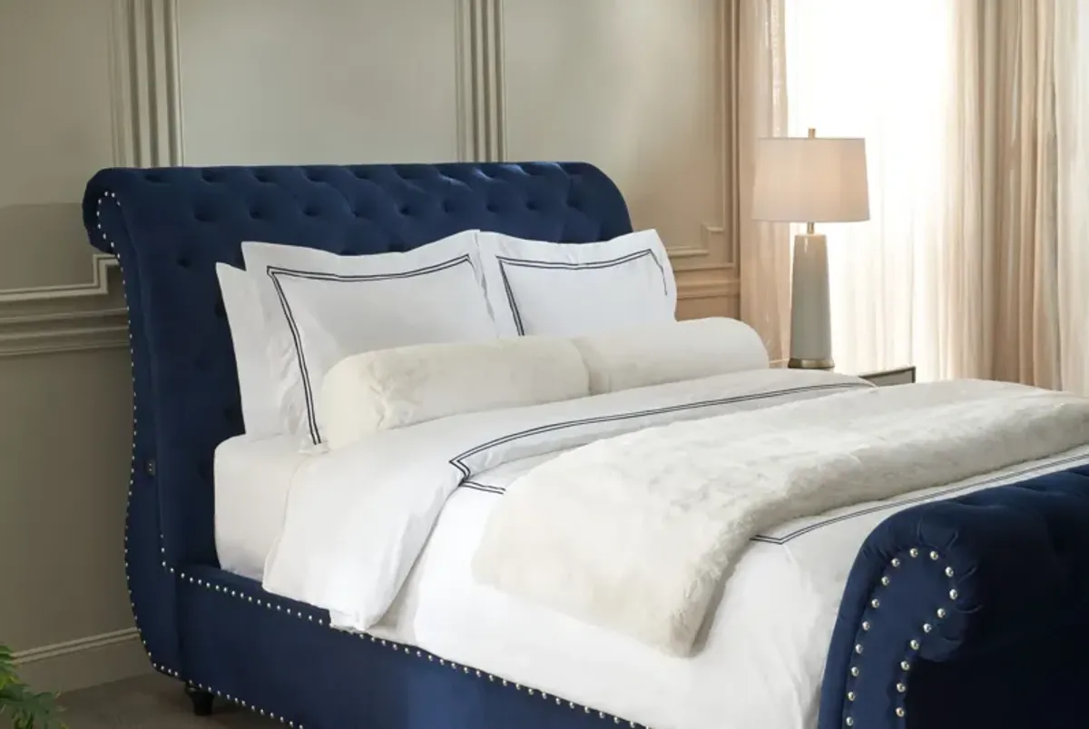 Bordeaux King Duvet Cover Set - Navy