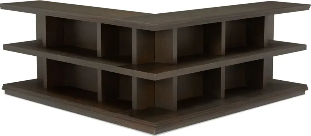 Arielle Left Corner Bookcase Console