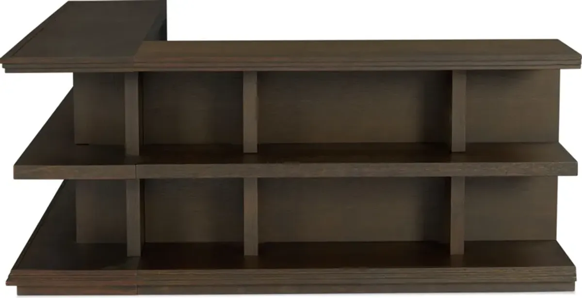 Arielle Right Corner Bookcase Console