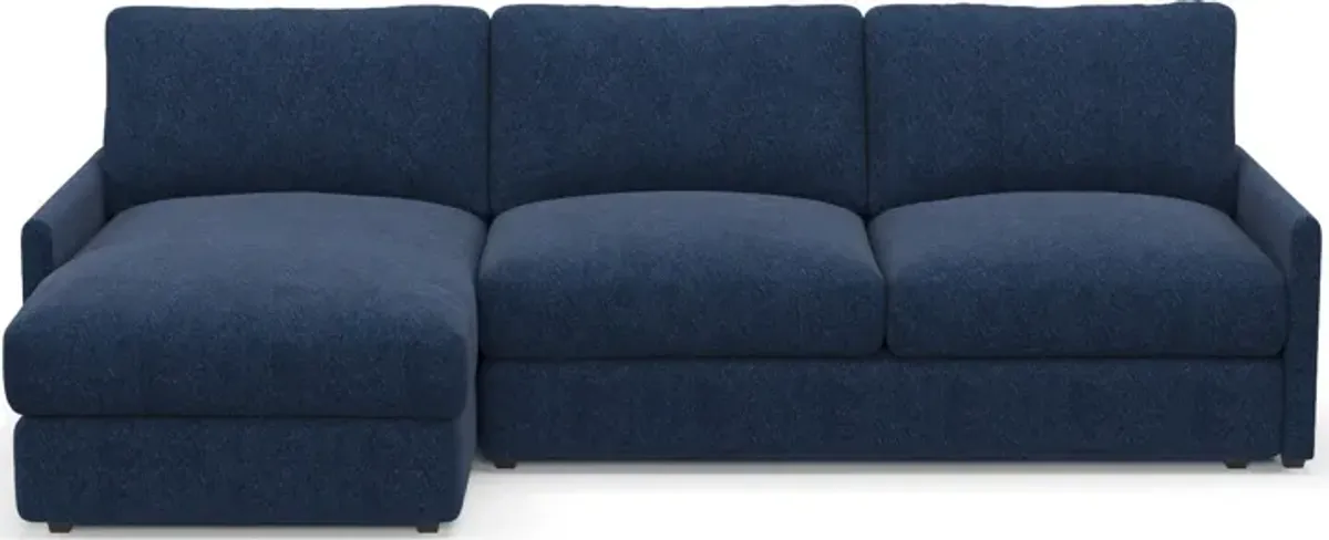 Jasper Foam Comfort 2-Piece Sectional with Left-Facing Chaise - Oslo Navy