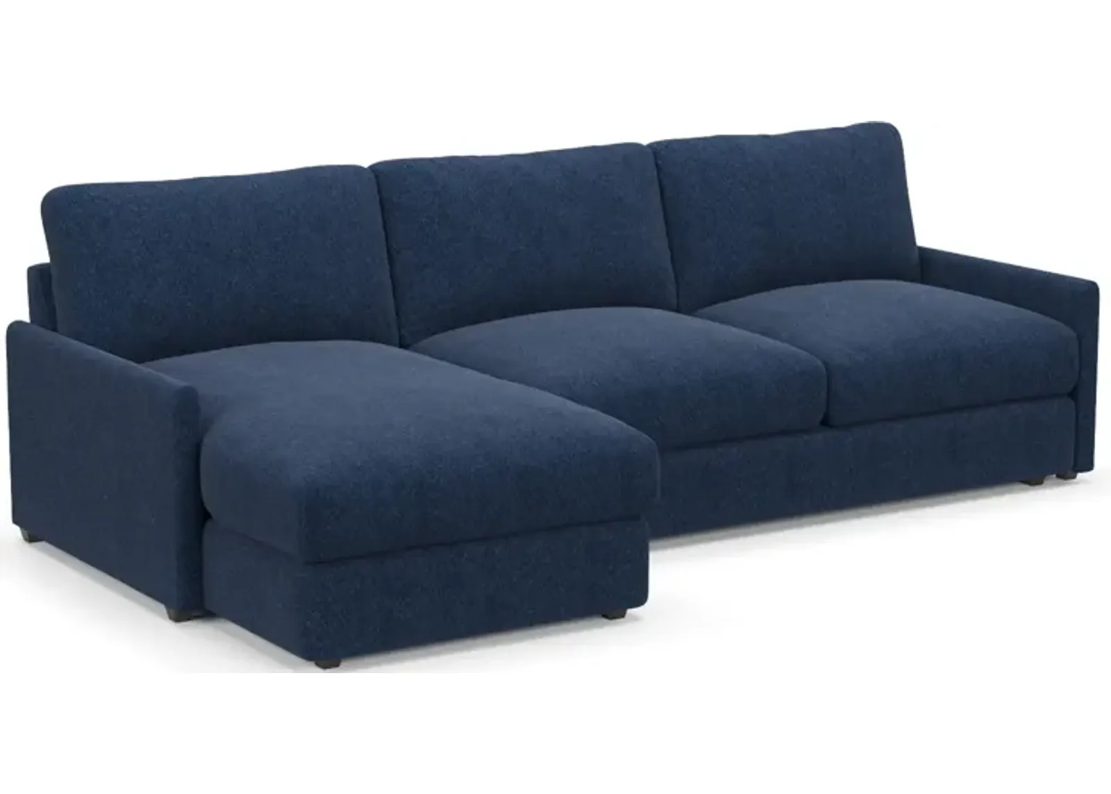 Jasper Foam Comfort 2-Piece Sectional with Left-Facing Chaise - Oslo Navy