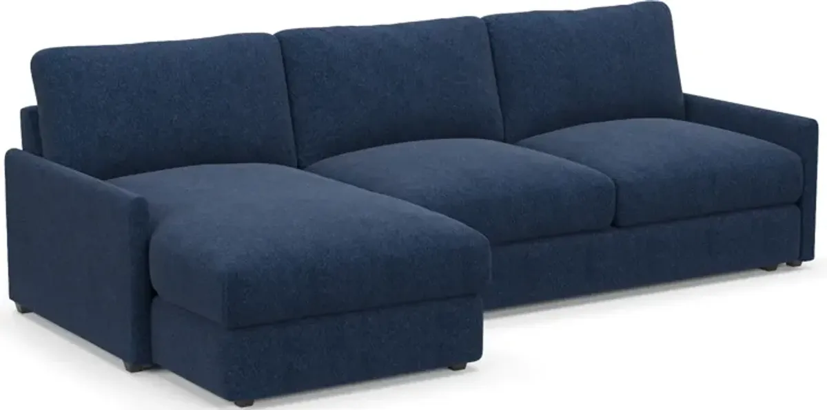 Jasper Foam Comfort 2-Piece Sectional with Left-Facing Chaise - Oslo Navy