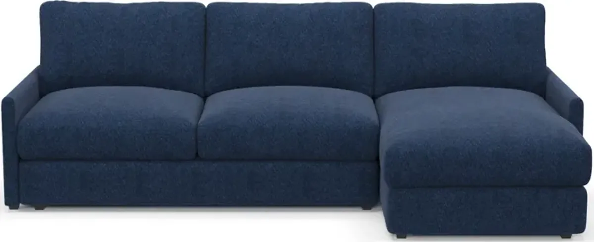 Jasper Hybrid Comfort 2-Piece Sectional with Right-Facing Chaise - Oslo Navy